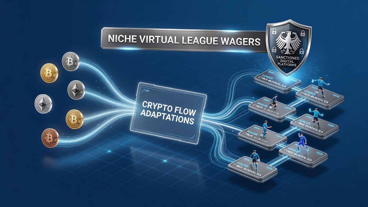 Darstellung von Kryptowährungsflüssen bei virtuellen Liga-Wetten auf lizenzierten Plattformen
