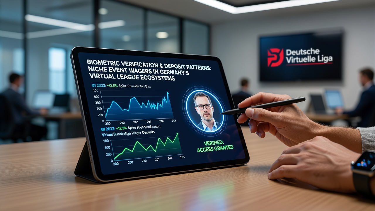 Biometrische Verifikationsschnittstelle auf einer deutschen Wettplattform für virtuelle Ligen