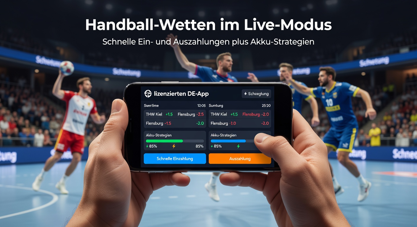 Live-Handball-Wettaktion auf einer lizenzierten deutschen App mit dynamischen Quoten und Zahlungsoptionen